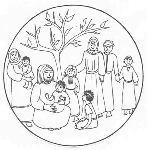 Mod&egrave;le d'un cercle-image pour raconter l'histoire