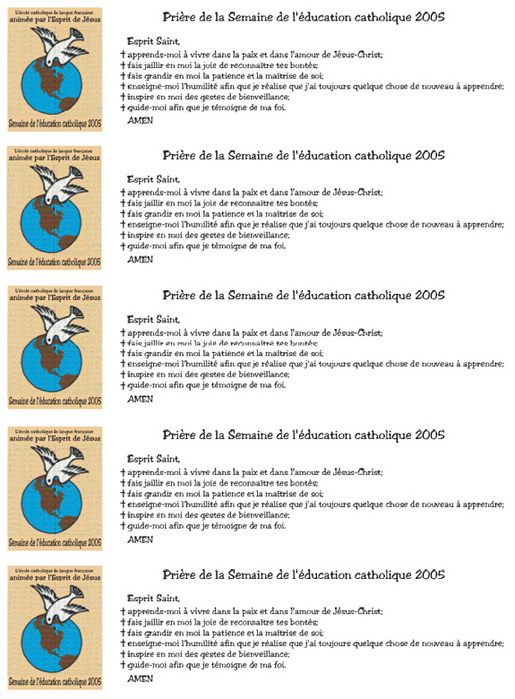 Cinq signets en couleurs