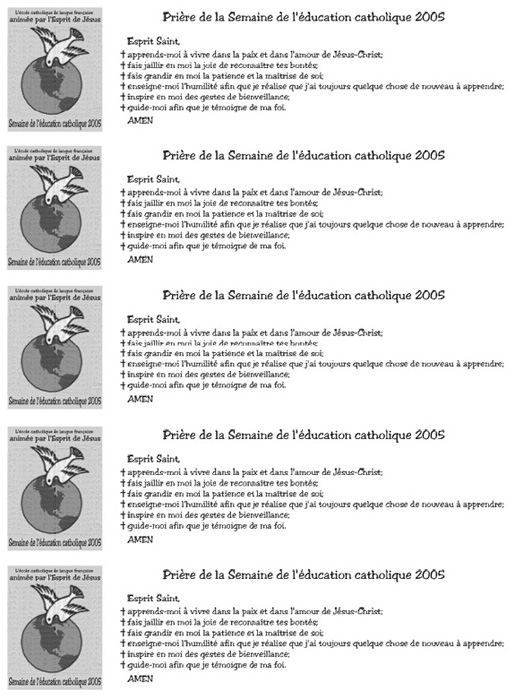 Cinq signets en noir et blanc