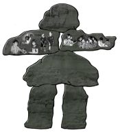 Inukshuk &ndash; Bras &ndash; Gris