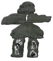 Inukshuk &ndash; Jambes &ndash; Gris